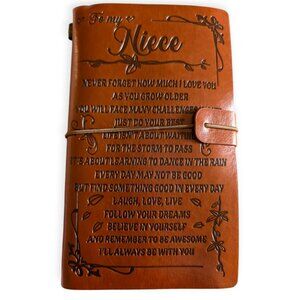 NWT "To My Niece" Embossed Faux Leather Journal Notebook Gift